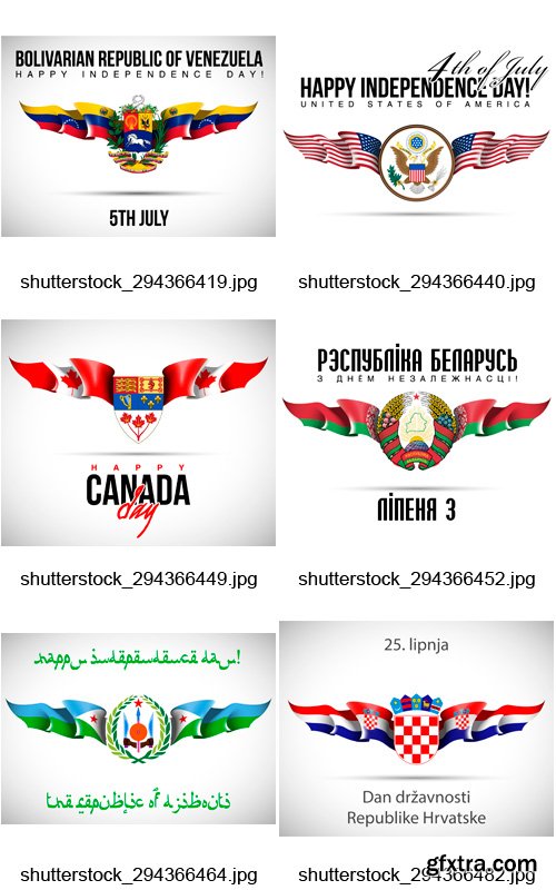 Amazing SS - Banners with Country Flags, 25xEPS