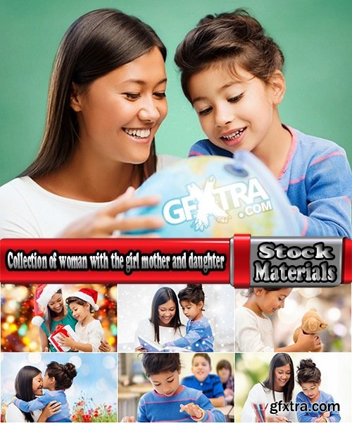 Collection of woman with the girl mother and daughter a gift learning pencil family holiday 25 HQ Jpeg