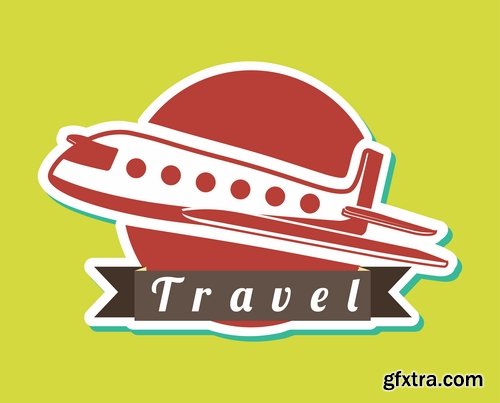 Collection of vector illustration picture summer vacation travel beach sea cocktail flyer banner poster 25 EPS