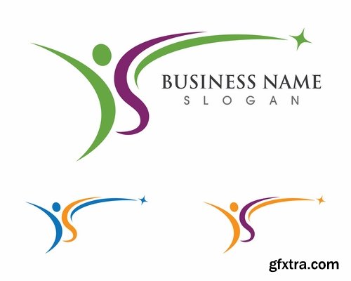 Collection picture vector logo illustration of the business campaign #7-25 EPS