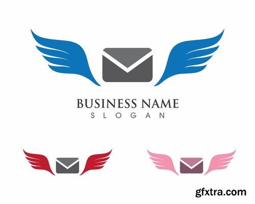 Collection picture vector logo illustration of the business campaign #7-25 EPS