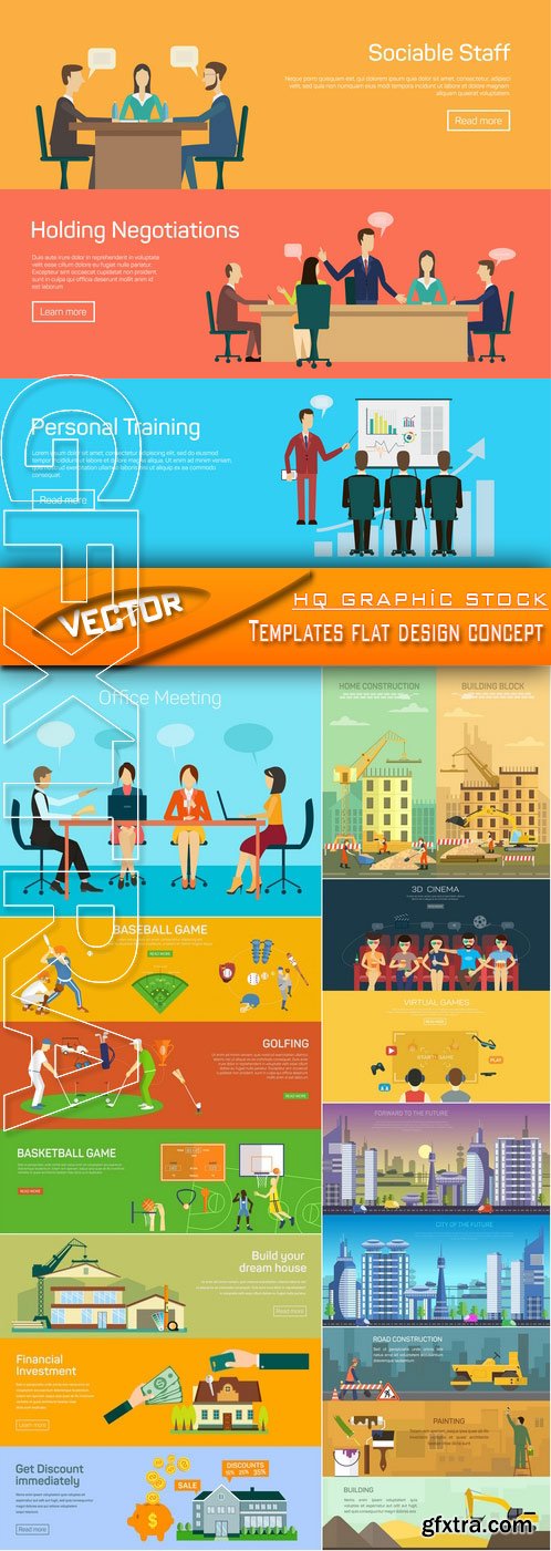 Stock Vector - Templates flat design concept