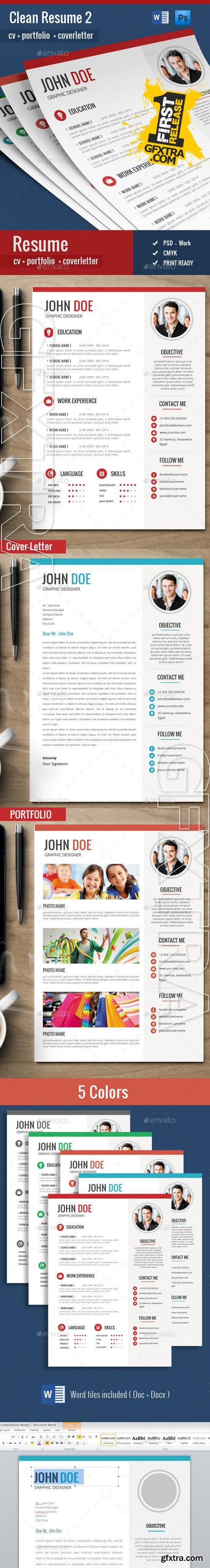 Cv / Resume Set - GraphicRiver 11199100