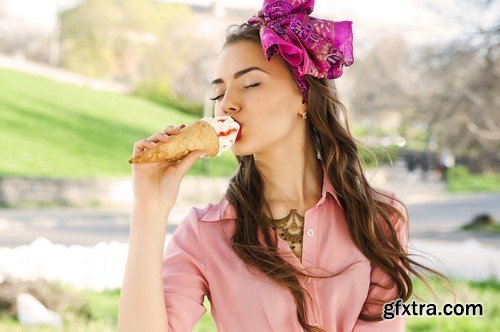 Girl with ice cream