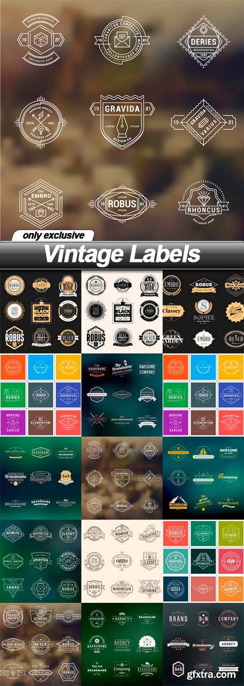 Vintage Labels - 15 EPS