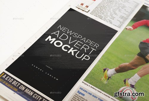 GraphicRiver - 6 Newspaper Advert Mockups 12107273