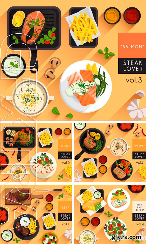 Stock Vectors - Food Illustration, set