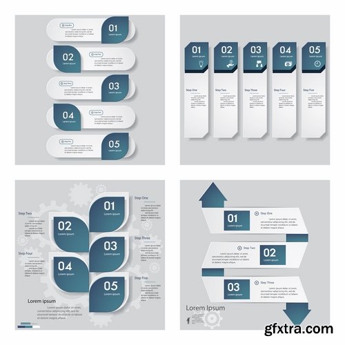 Collection of vector image conceptual business infographics #8-25 Eps