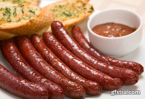 Collection of delicious fried sausage grill fire barbecue food 25 HQ Jpeg