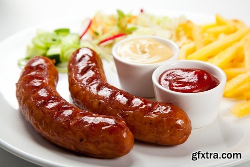 Collection of delicious fried sausage grill fire barbecue food 25 HQ Jpeg