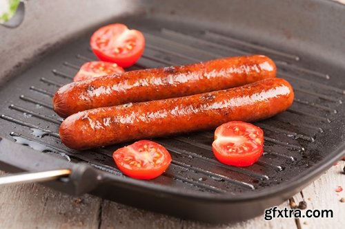 Collection of delicious fried sausage grill fire barbecue food 25 HQ Jpeg