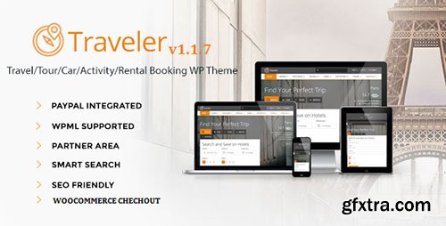 ThemeForest - Traveler v1.1.7 - Travel/Tour/Booking WordPress Theme - 10822683