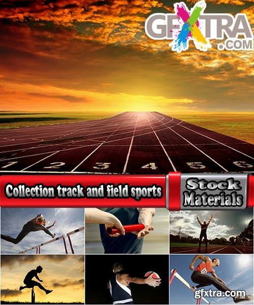 Collection track and field sports running pole vault steeplechase javelin throw 25 HQ Jpeg