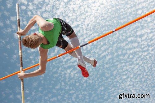 Collection track and field sports running pole vault steeplechase javelin throw 25 HQ Jpeg