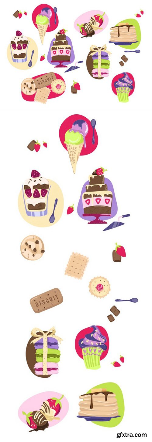 Desserts Vector Clip Art