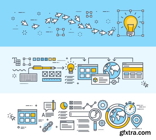 Template business flat icon design concept vector