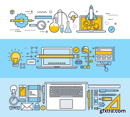 Template business flat icon design concept vector