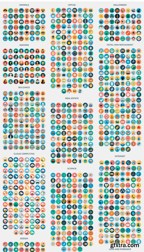 CM 261088 - 3200+ Flat Vector Icons