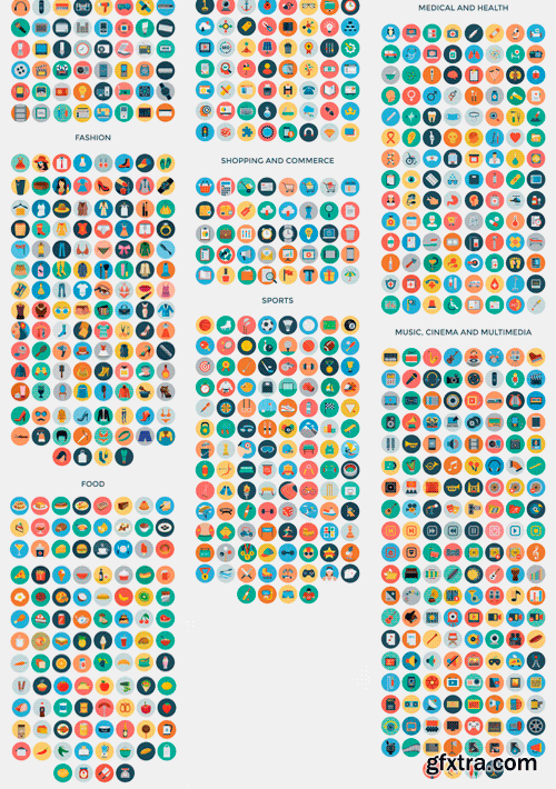 CM 261088 - 3200+ Flat Vector Icons