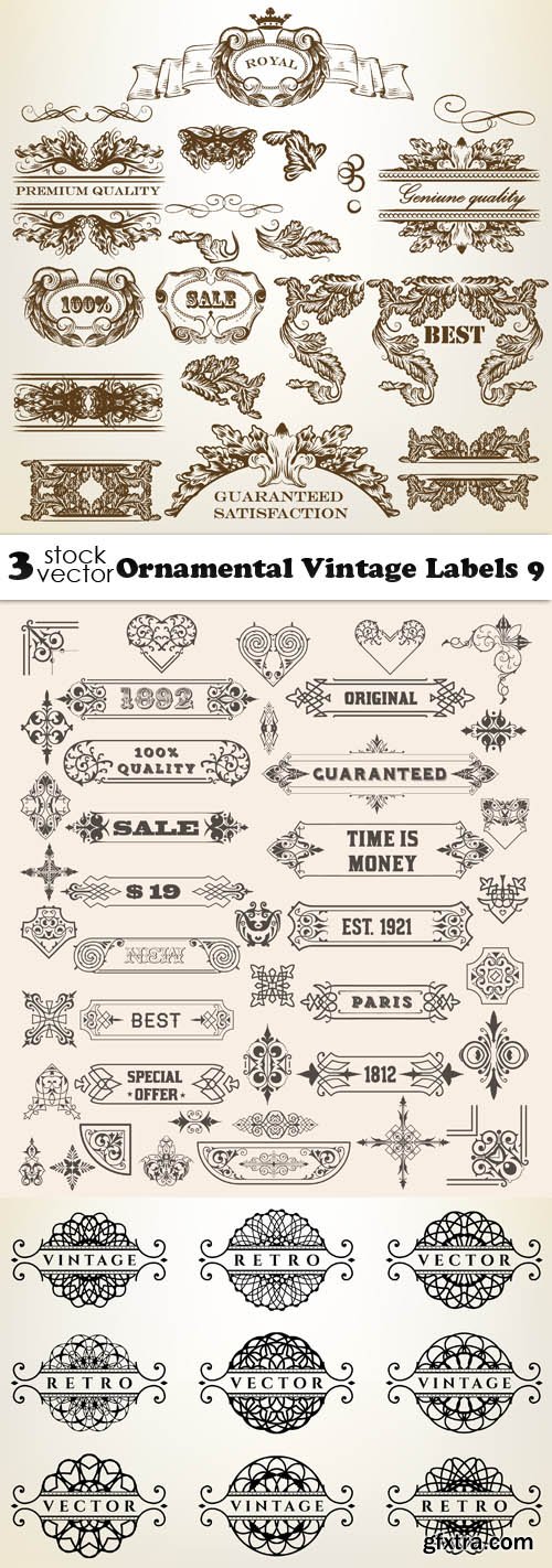 Vectors - Ornamental Vintage Labels 9