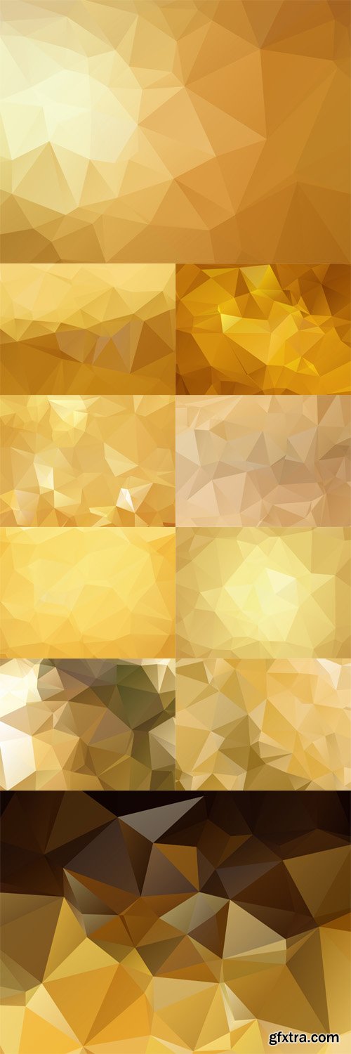 10 Gold Triangular Backgrounds