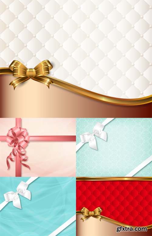 5 Backgrounds for Cards Vector Set