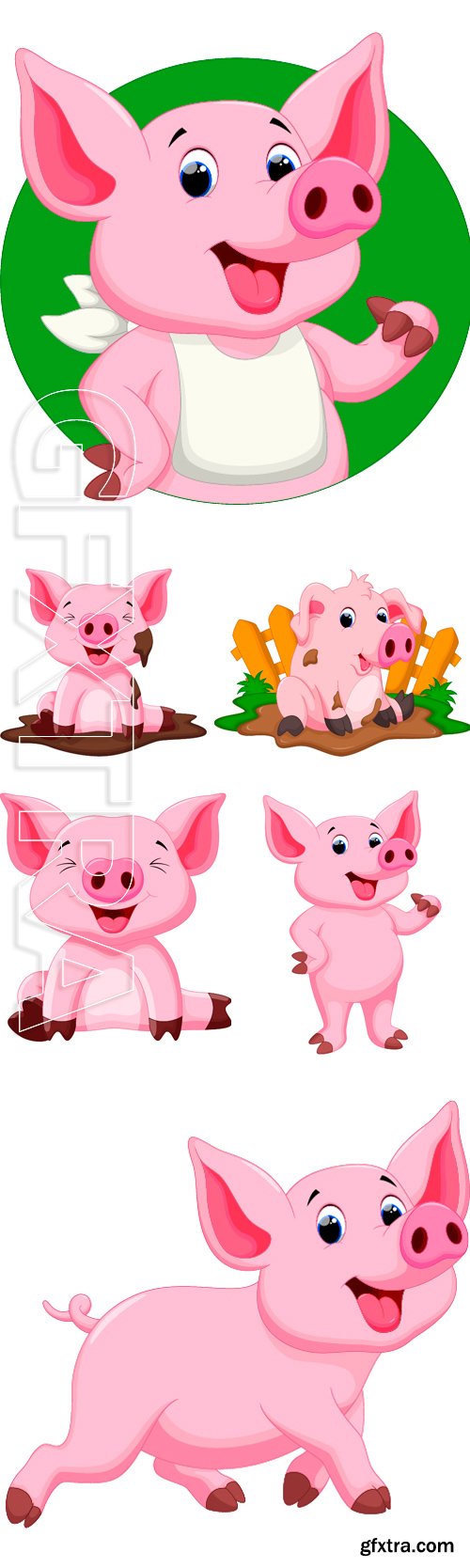 Stock Vectors - Cute pig cartoon