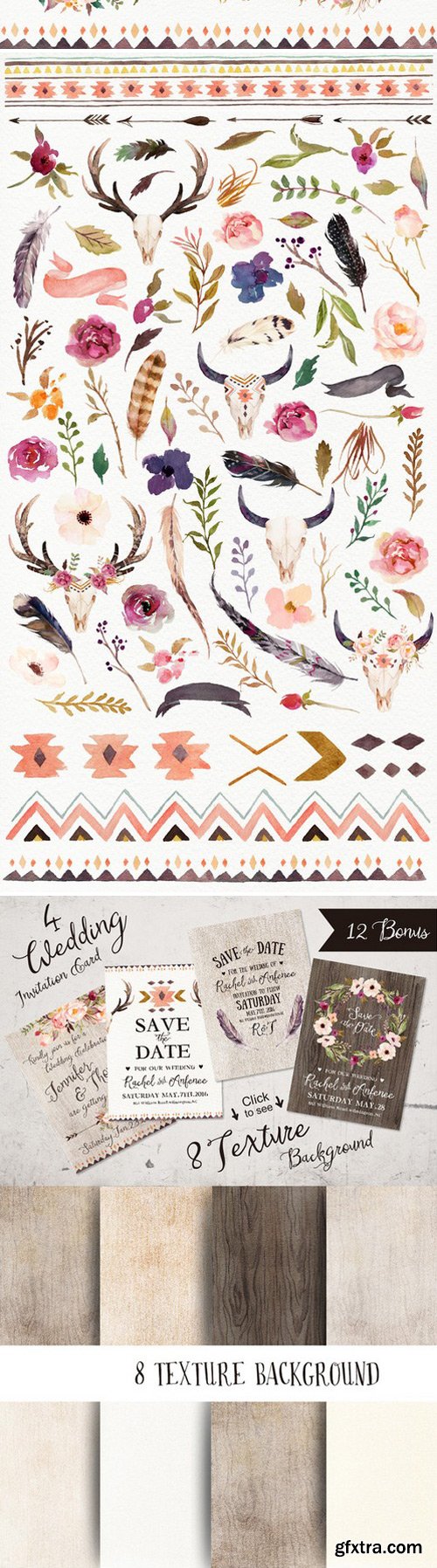 CM - Watercolour Tribe&Flower DIY+Bonus 165172