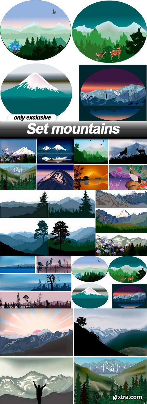 Set mountains - 7 EPS