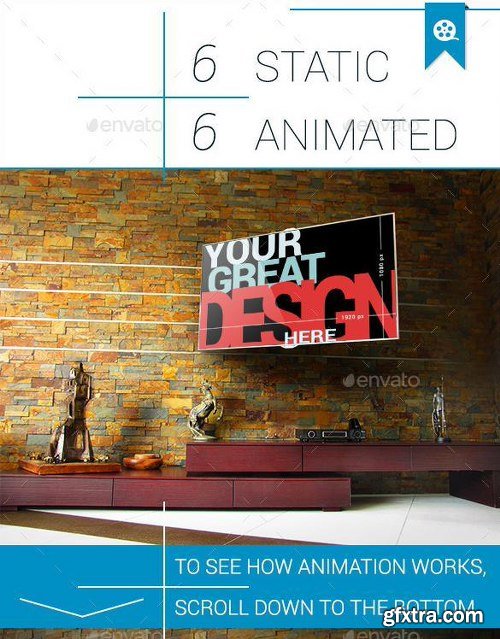 GraphicRiver Animated TV Set Mock-Up Templates 11097450