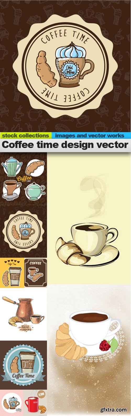 Coffee time design vector, 10 x EPS