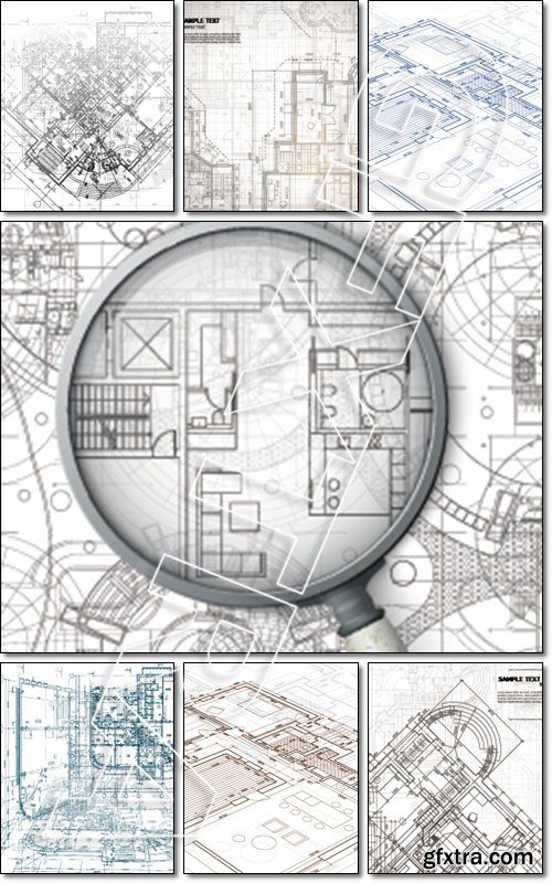 Architectural blueprint - Vector