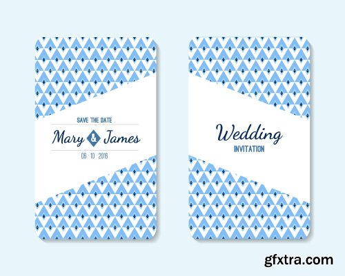 Wedding invitation save the date cards vector