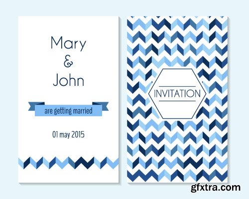 Wedding invitation save the date cards vector