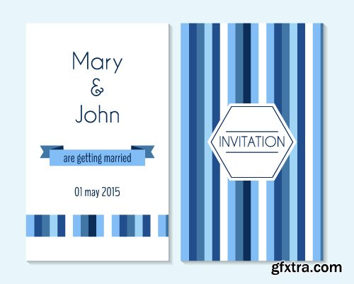 Wedding invitation save the date cards vector