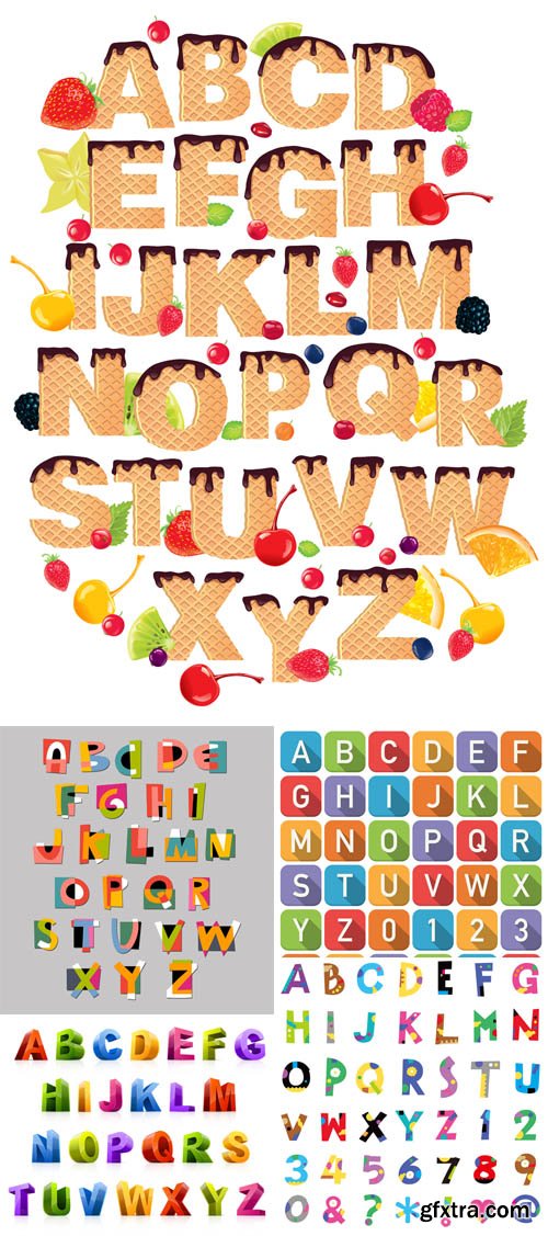 5 Alphabet Vector Set 2