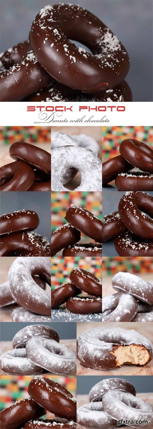 Donuts with chocolate