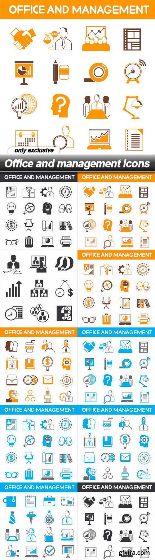 Office and management icons - 10 EPS