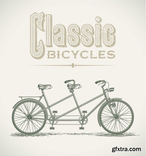 Stock Vectors - Bicycle, 25xEPS