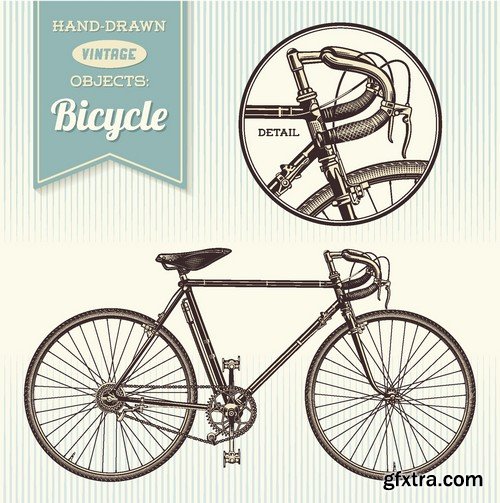 Stock Vectors - Bicycle, 25xEPS