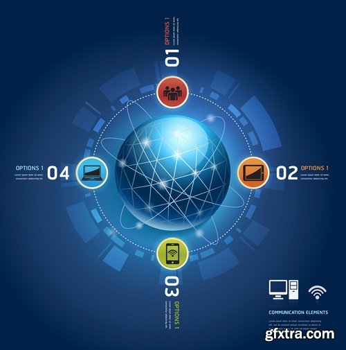 Collection of vector image conceptual business infographics #9-25 Eps