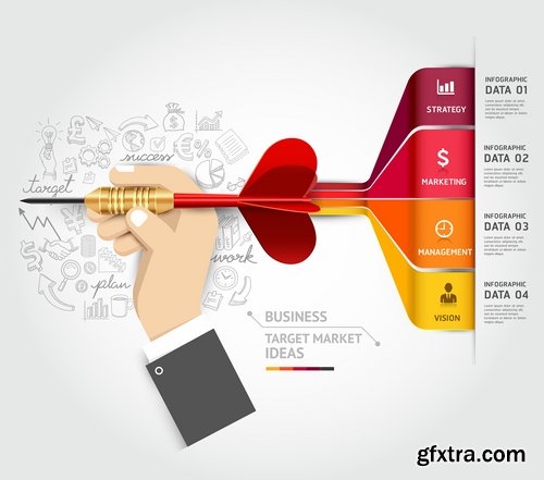 Collection of vector image conceptual business infographics #9-25 Eps