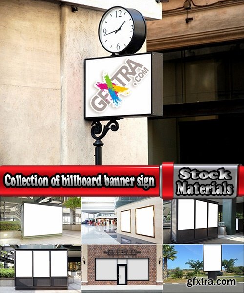 Collection of billboard banner sign shop windows advertising board pole Wall Street 25 HQ Jpeg