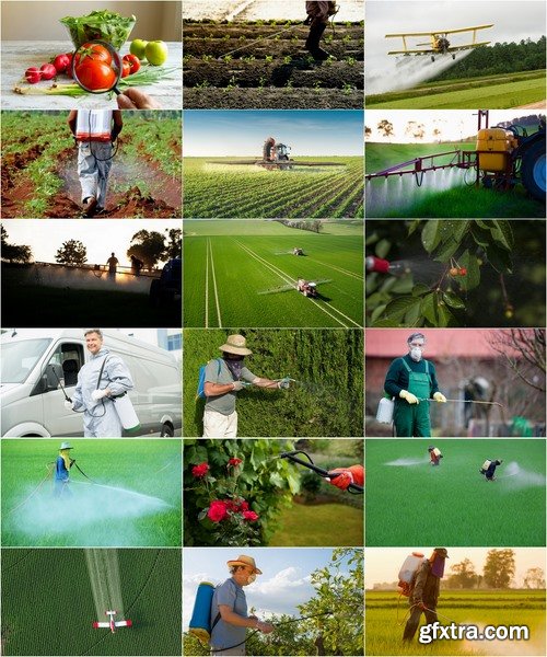 Collection of pesticides agricultural fertilizer chemical fertilizer poison fields 25 HQ Jpeg