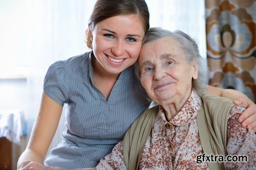 Collection of nurse nursing old people help the old man old woman 25 HQ Jpeg