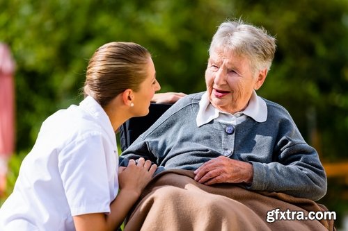 Collection of nurse nursing old people help the old man old woman 25 HQ Jpeg