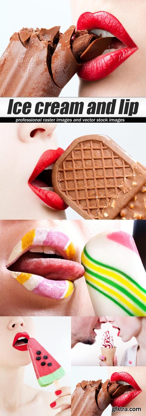 Ice cream and lip