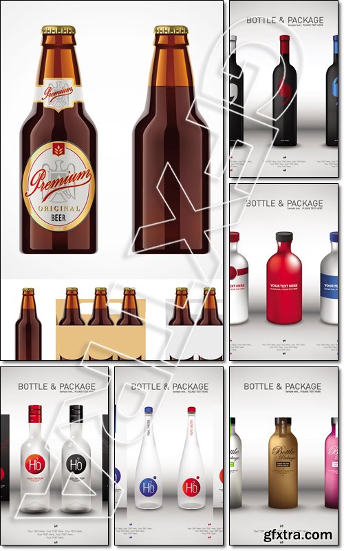 Bottle &amp; package design - Vector