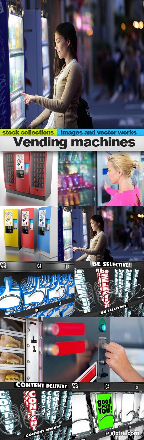 Vending machines, 10 x UHQ JPEG