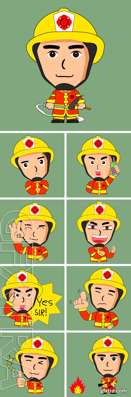 Stock Vectors - Firefighter vector